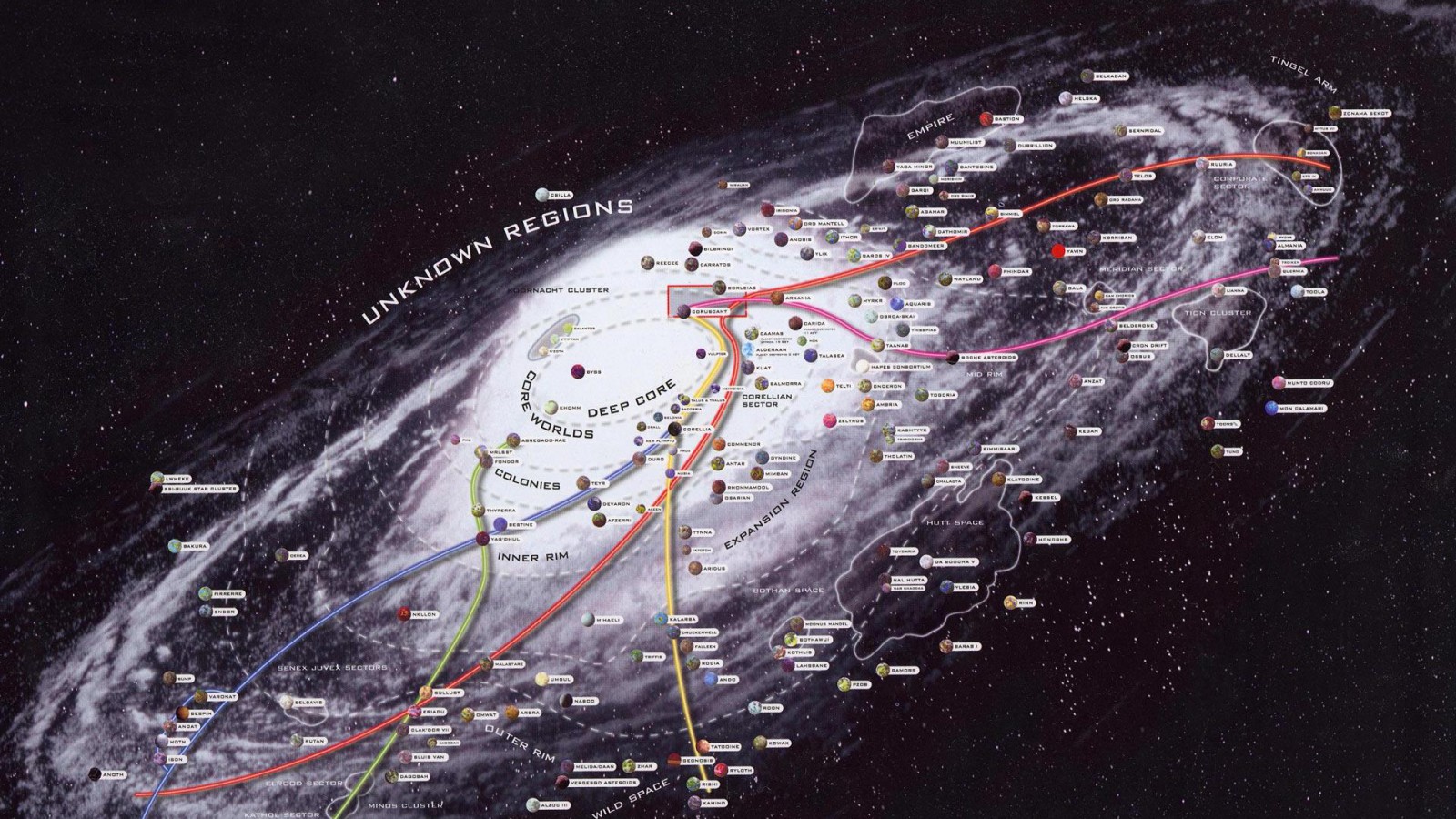 Star Wars galaxy map